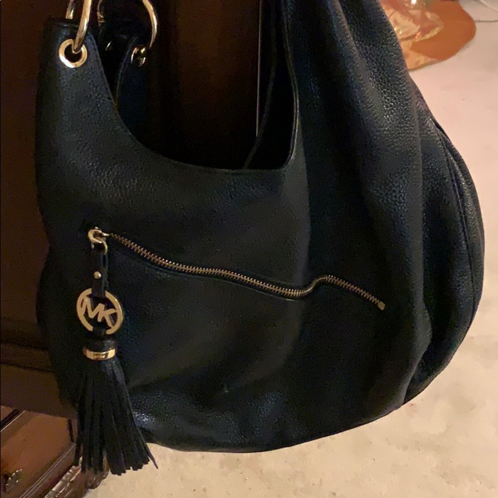 Mk black leather bag